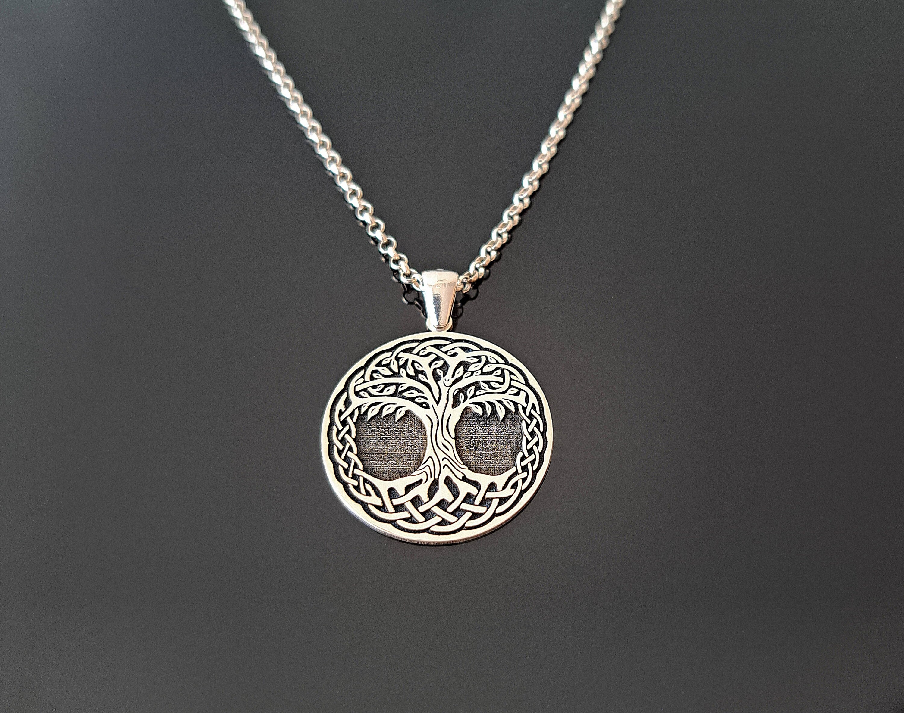 Celtic Tree of Life Sterling Silver Necklace | Personalized Pendant - Etsy