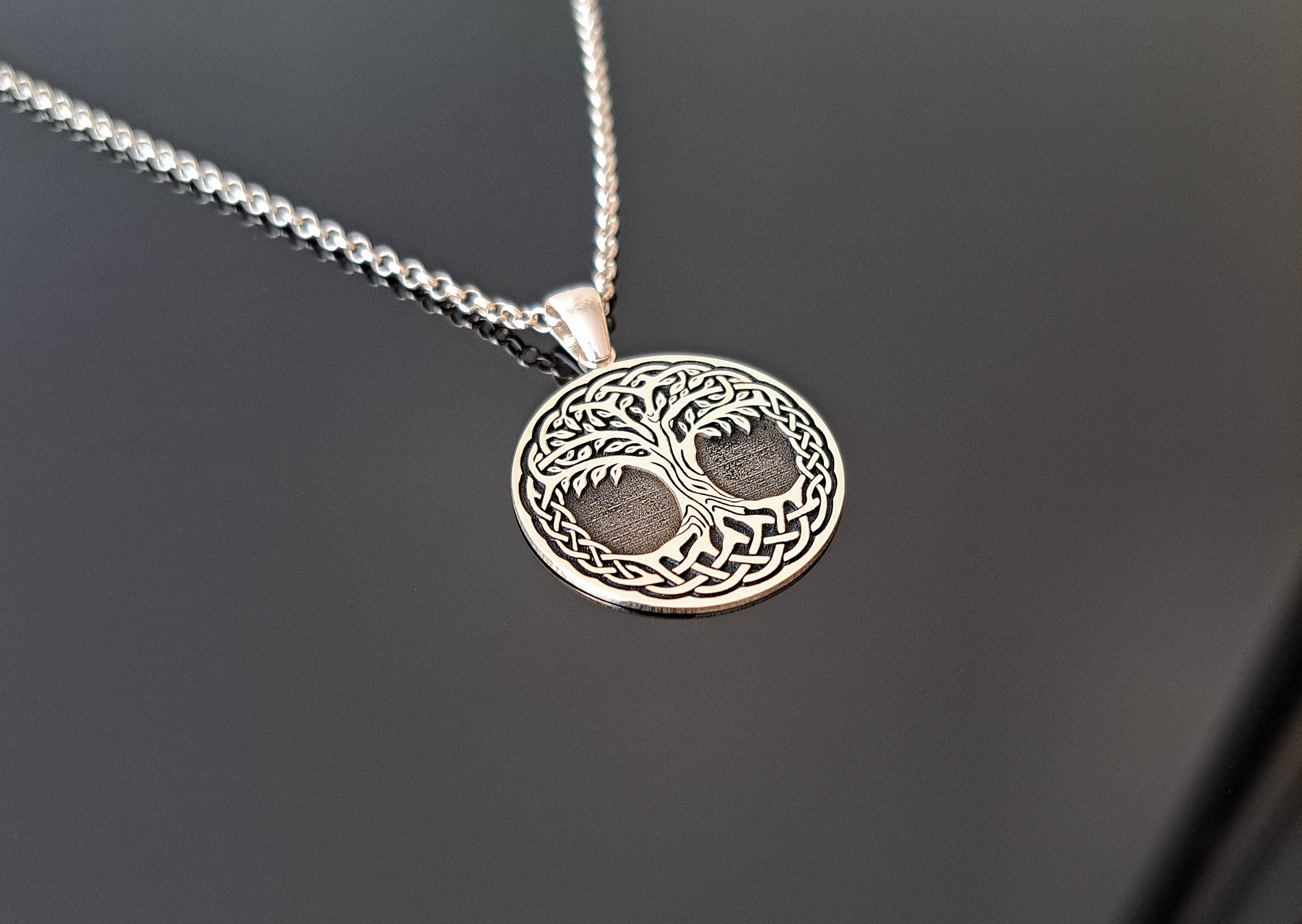 Celtic Tree of Life Sterling Silver Necklace | Personalized Pendant - Etsy