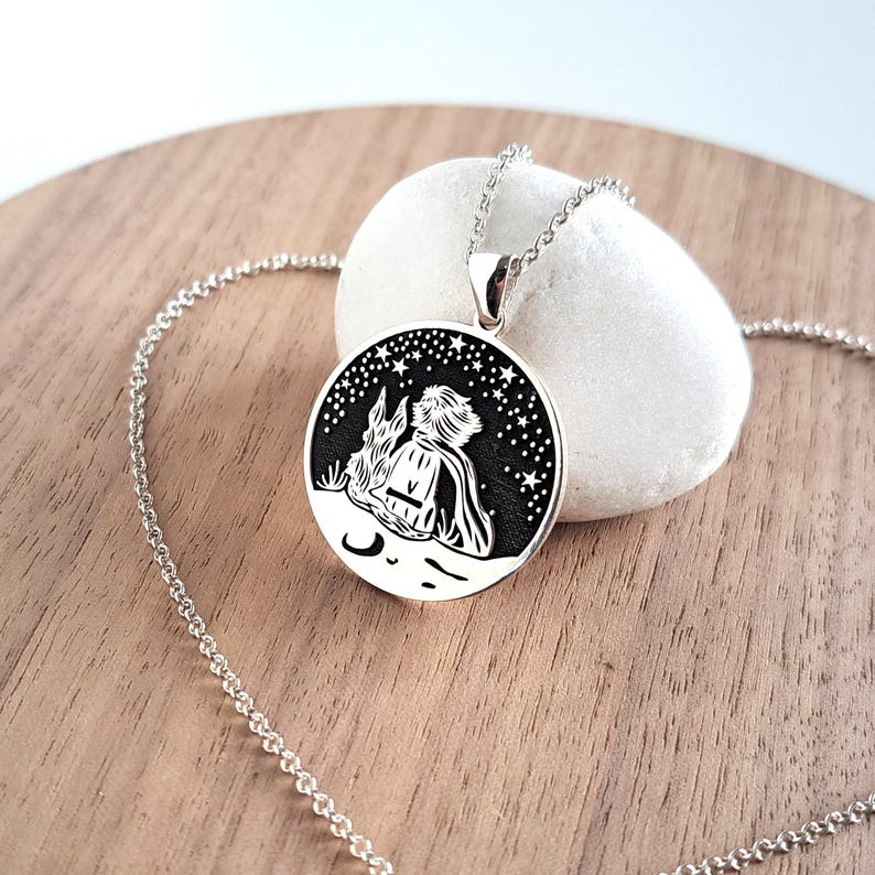 Sterlingzilveren ketting Kleine Prins | Aanpasbare hanger afbeelding 2