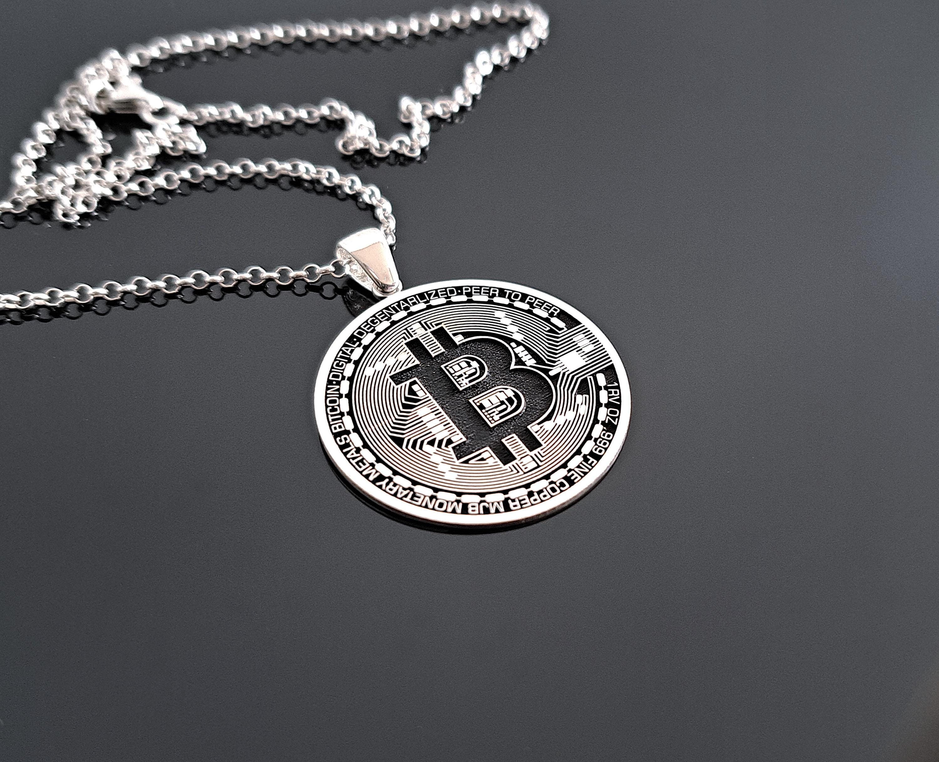 Silver Bitcoin - Etsy UK