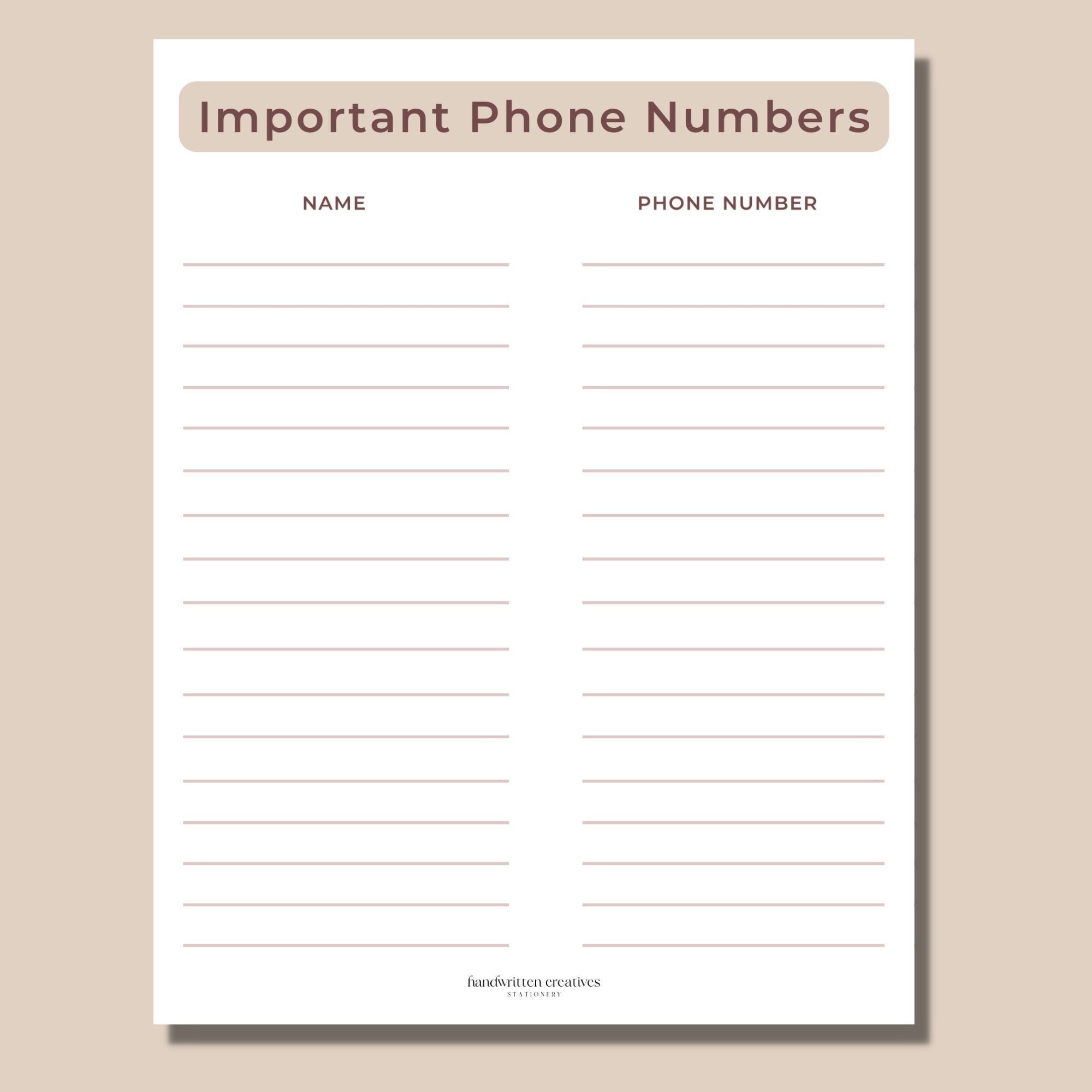 Phone Numbers List