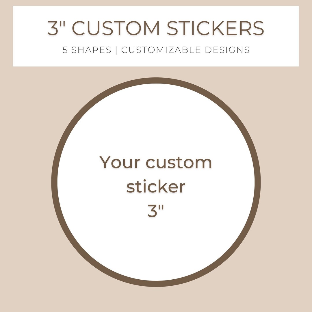 3 Bulk Stickers, 3x3 Stickers, Custom Stickers, Create Your Own