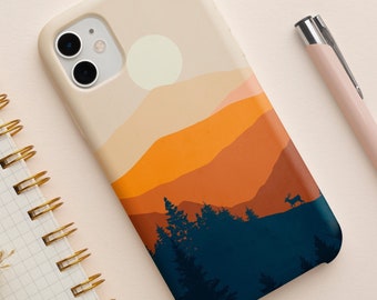Elk Tough Phone Case, Sunset Protective Case, Mountains Samsung Case, Sunset Google Pixel Case, Outdoorsman Phone Case, Hiking iPhone Case