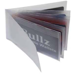 Paquete de 2 insertos para billeteras de vinilo resistente de 6 páginas para tarjetas de crédito, fotos, tarjetas, identificaciones, llaves y otros accesorios fabricados en EE. UU.