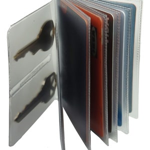 Wallets Inserts Pack of 2 Heavy Duty Vinyl 6 Pages Credit Card Wallet Inserts, Photos, Cards, IDs, Keys and Other Accessories Made In USA