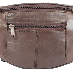 Small Genuine Lambskin Leather Fanny Pack Waist Bag Hip Bum Bag Travel Pouch for women and men Unisex travel Hiking Running & Cycling Holder