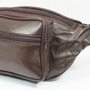 Genuine Lambskin Leather Fanny Pack Waist Bag Hip Bum Bag Travel Pouch for women and men Unisex travel Hiking Running & Cycling Holder