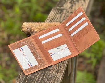 Personalized Leather Hipster Card Holder Wallet, Anniversary Credit Card Wallet, Birthday gift for dad, Anniversary Gift For Him,