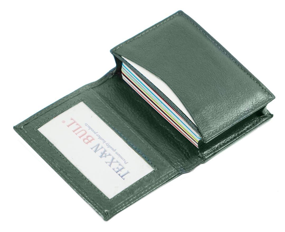 Men's Leather Bifold Wallet – Slim Credit Card Holder With ID Window & Cash Pouch