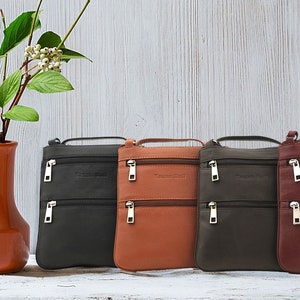 Bolso bandolera de piel de vaca de moda para mujer, bolso de hombro pequeño, bolso de mano, bolso de maquillaje de uso diario, regalo para novia, esposa