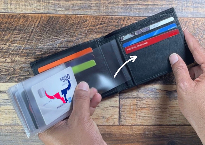 Wallets Inserts Pack of 2 Heavy Duty Vinyl 6 Pages Credit Card Wallet ...