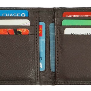 Bifold Front Pocket Minimalist Moeny Clip Wallet For Men holds upto 6+ Credit Cards, ID and Magnetic Money Clip Gift for Him on Occasion