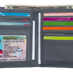 European Hipster Mens Wallet Thick Large Bifold 20 Cards and 2 ID