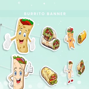 Printable Burrito  Banner | Mexican Food Themed Party | Burrito Bunting | Burrito Decorations | Instant Download BU01