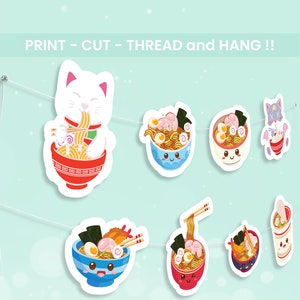 Ramen Lovers Banner | Ramen Themed Party | Ramen Bunting | Ramen Decorations | Noodle Party | Instant Download RA01
