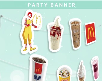 McDonalds Banner | McDonalds Themed Party | McDonalds Decorations | McDonalds Party | Instant Download MD01