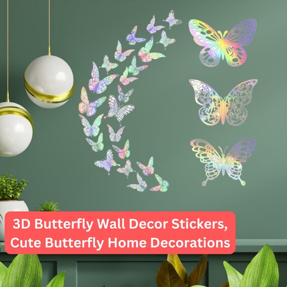 3D Butterfly Wall Decor Stickers Home Decor Butterfly Etsy