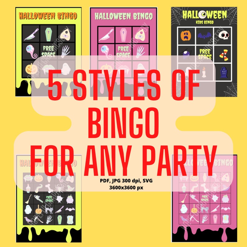 Halloween Printable Posters Bundle Bingo Bucket Lists Movie Checklist Halloween Printable Posters Bundle Bingo Bucket Lists Movie Checklist