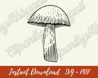 Little Mushroom Svg | Woodland Clipart | Mushroom Svg | Fall Clipart | Autumn Svgs | Svg Downloads | Svg cut files