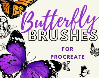 14 Procreate Schmetterlingsbürsten | Procreate Skizzenpinsel | Schmetterling Stempel | Procreate Stempel-Set | Feenbürste | Schnellmalerei | iPad |