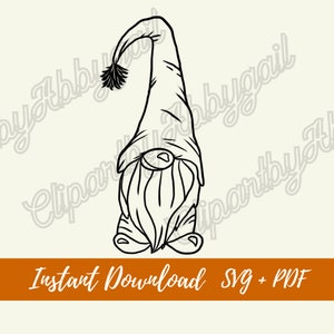 Sleepy Gnome | Gnome svg files |  | Garden Gnome svg | Gnome Clipart | Gnome sign | svg Downloads | svg Cut Files | Hand drawn