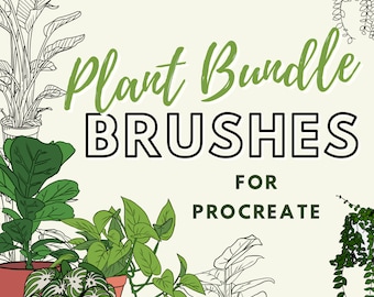 Procreate Plant Bundle Brush Set / Procreate Sketch Brush / House Plant Stamp Brushes / Procreate Stamp Set / Botanical Brush / Plant Stamps