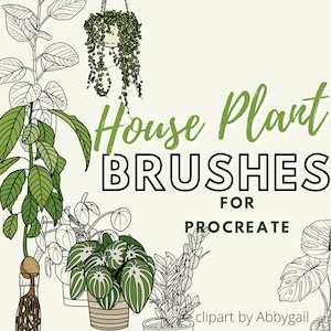 Procreate Plant  Brush | Procreate Sketch Brush | House Plant Stamp Brushes | Procreate Stamp Set | Botanical Brush | Speed Painting | iPad