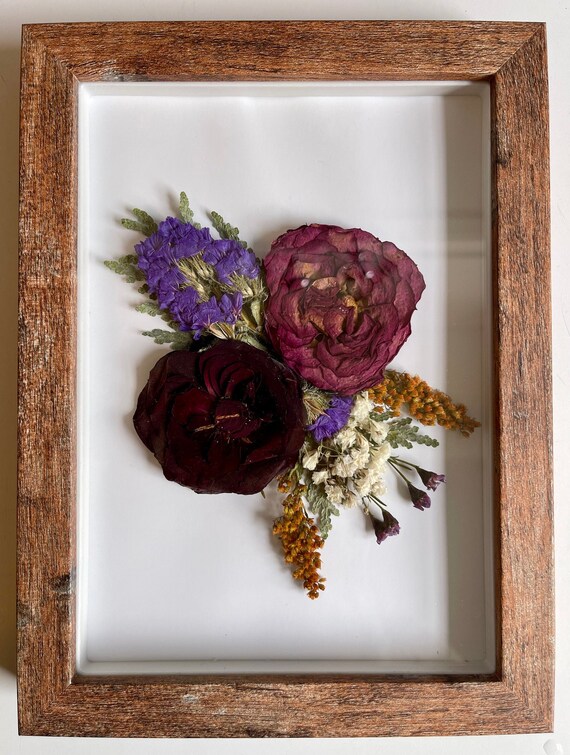 Dried Flower Frame Dried Floral Wall Art Handmade Home Etsy
