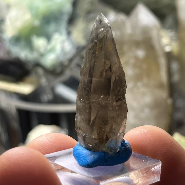 CT, USA, Tessin Habit Smoky Quartz, Beckers Quarry, Willington, Connecticut