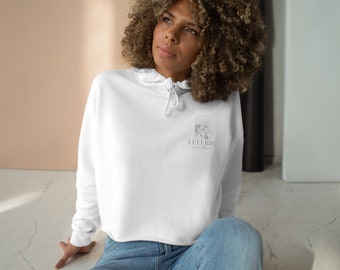 Aanpasbare crop-hoodie met logo