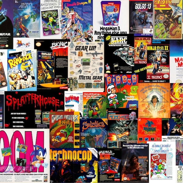 GamePro Memories | Retro Video Game Art | Video Game Collage | Nostalgic Games | Classic Video Games |