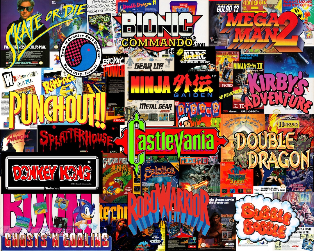 Gamepro and NES Memories Retro Video Game Art Video Game Collage Nostalgic Games Classic