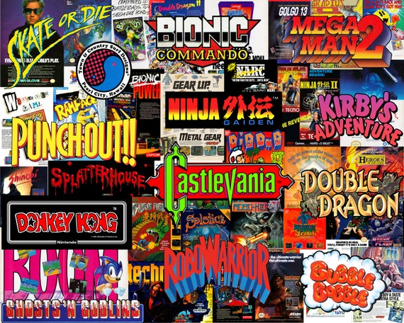 Memorias de GamePro y NES / Arte de videojuegos retro / Collage de
