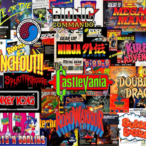 GamePro and NES Memories | Retro Video Game Art | Video Game Collage | Nostalgic Games | Classic Video Games |