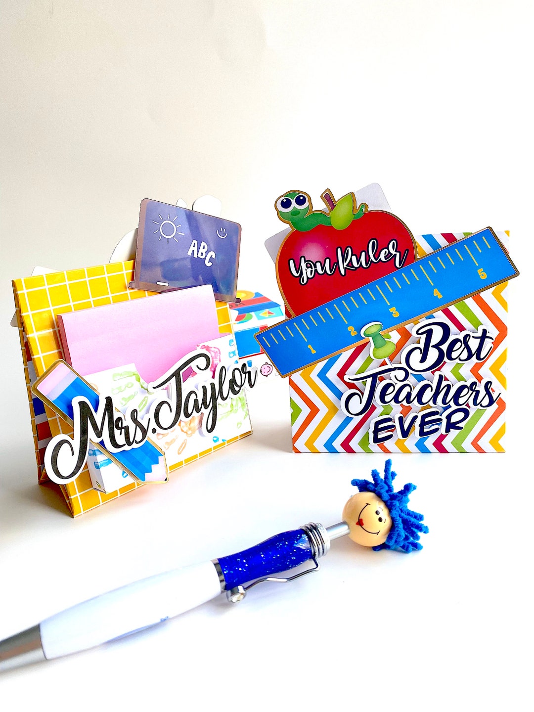 Teacher Appreciation Gifts Gift Cards, Sticky Notes Holder, Postit Holder, Appreciation Teacher