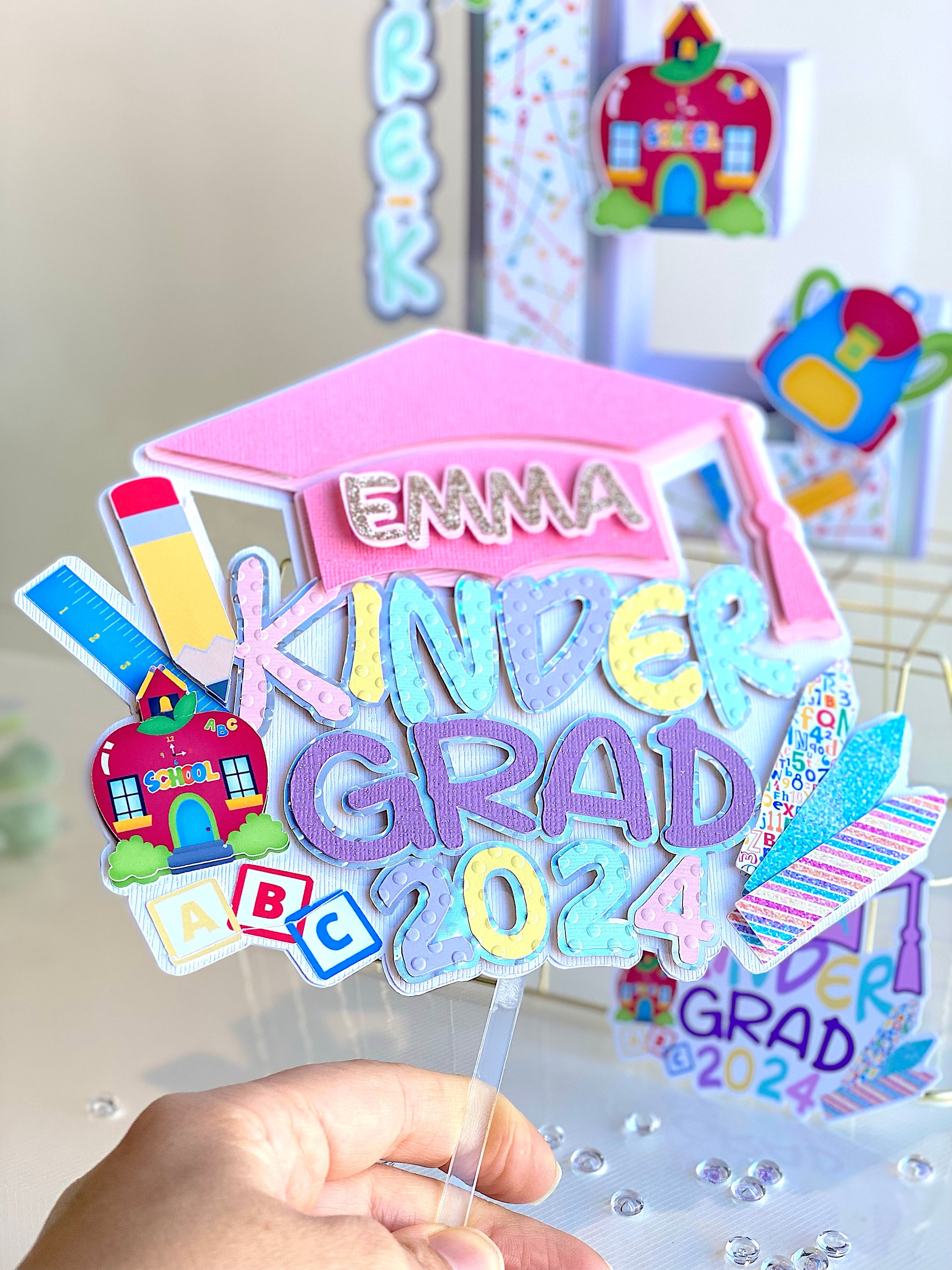 Pre K Graduation Cake Topper 2024, Kindergarten Graduation Party