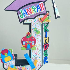 Carta 3D de formatura pré-escolar, decorações para festa de formatura 2025, carta 3D personalizada, decoração para festa infantil, decoração para festa pré-escolar, tendências de graus 2025