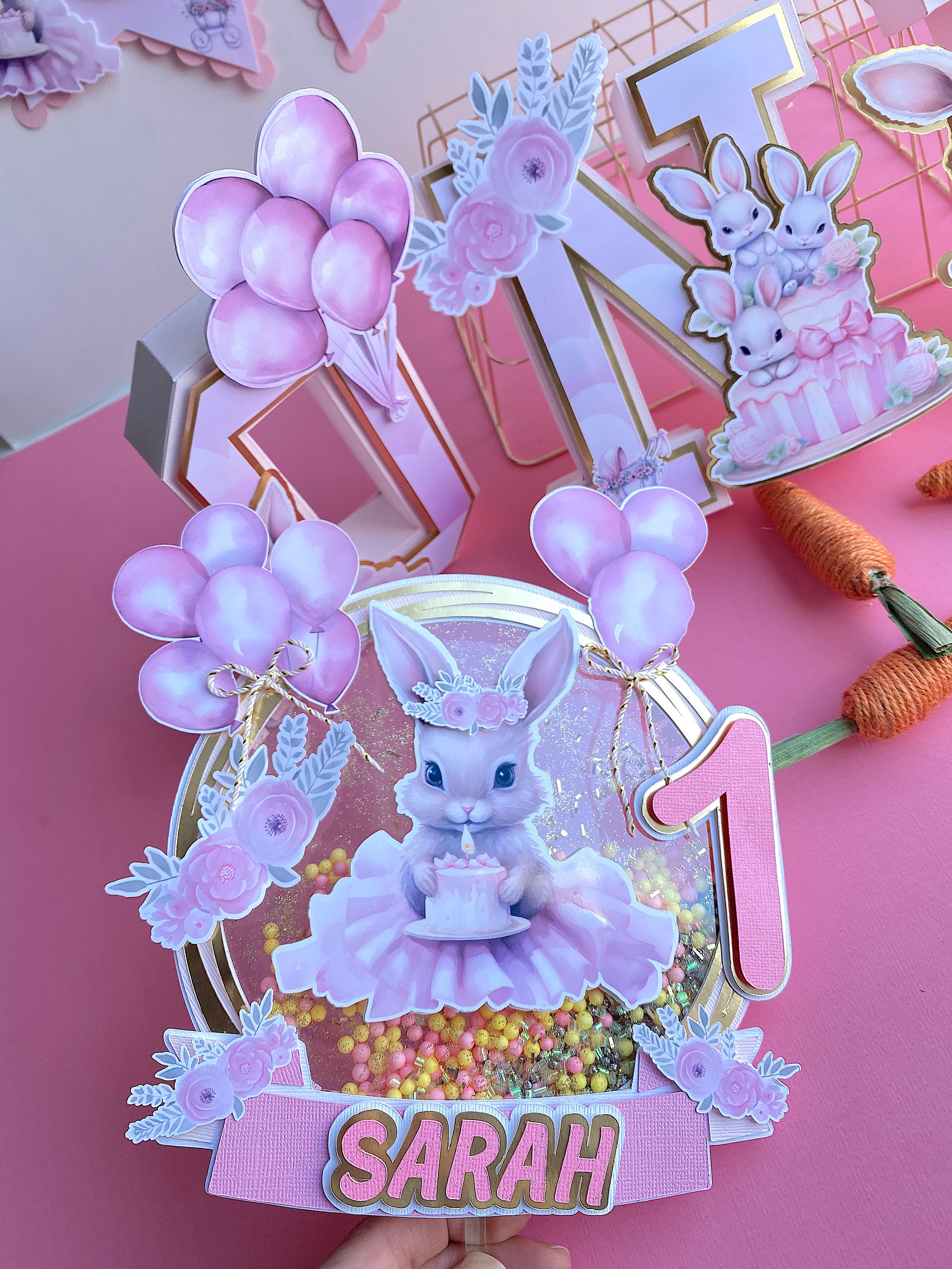 Peter Rabbit Cake Topper, Easter Cake Topper, Bunny Cake Topper, Girl ...