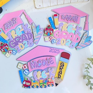 Pre K Graduation Cake Topper 2025, Kindergarten Abschlussfeier Dekorationen, Vpk graduate, Graduation party decor, Class of 2025 Grad Party