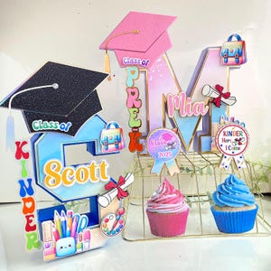 Carta 3D de formatura pré-escolar, decorações para festa de formatura 2025, carta 3D personalizada, decoração para festa infantil, decoração para festa pré-escolar, tendências de graus 2025