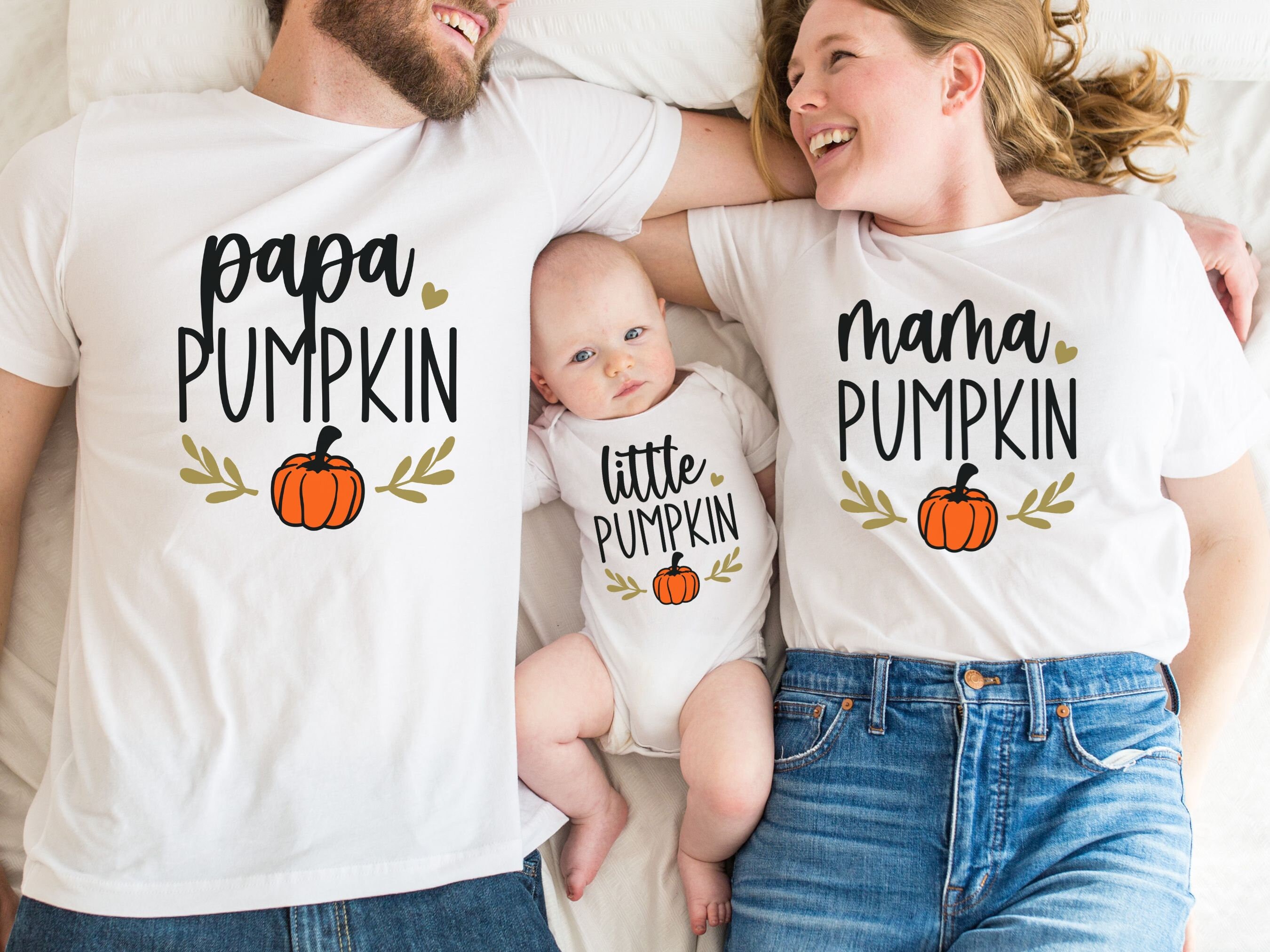 mom and dad pumpkin shirts