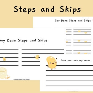 Steps And Skips With Soy Beans I Space Notes I Line Notes