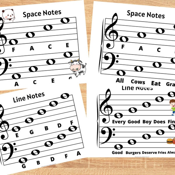 Treble Clef Bass Etsy