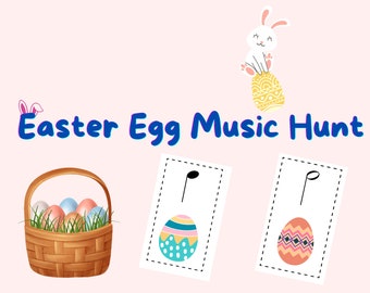 Easter Egg Music Hunt I Piano Lesson Active Game I Young Beginners I Easy Preparation I Rhythm And Rest Recognition I Clefs