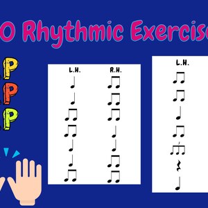 10 Rhythmic Exercises for Both Hands I Piano Lesson Activity