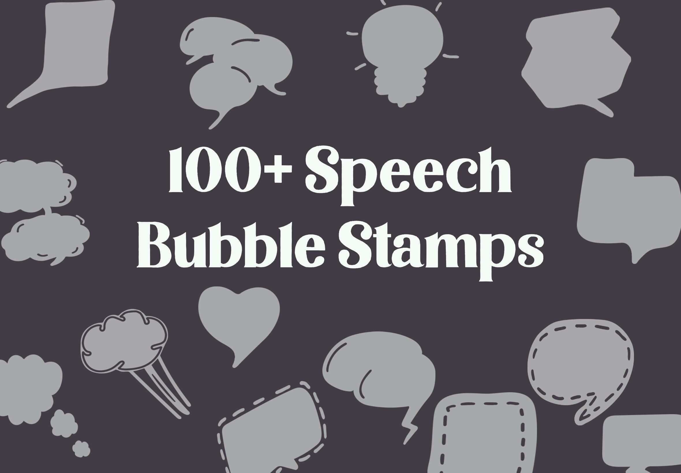 Speech Bubble Procreate Stamp. Speech Procreate Stamp. Bubble Procreate