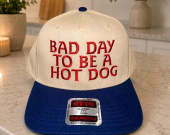 Bad Day To Be A Hot Dog Hat | Funny BBQ Hat | Embroidered OTTO Snapback | Cookout Hat | Summer Hat | Funny Gift