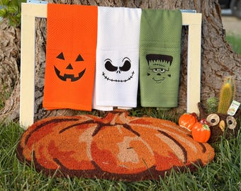 Halloween Hand Towels - Mix & Match — Save When You Bundle (Pumpkin, Skeleton, Frankenstein)