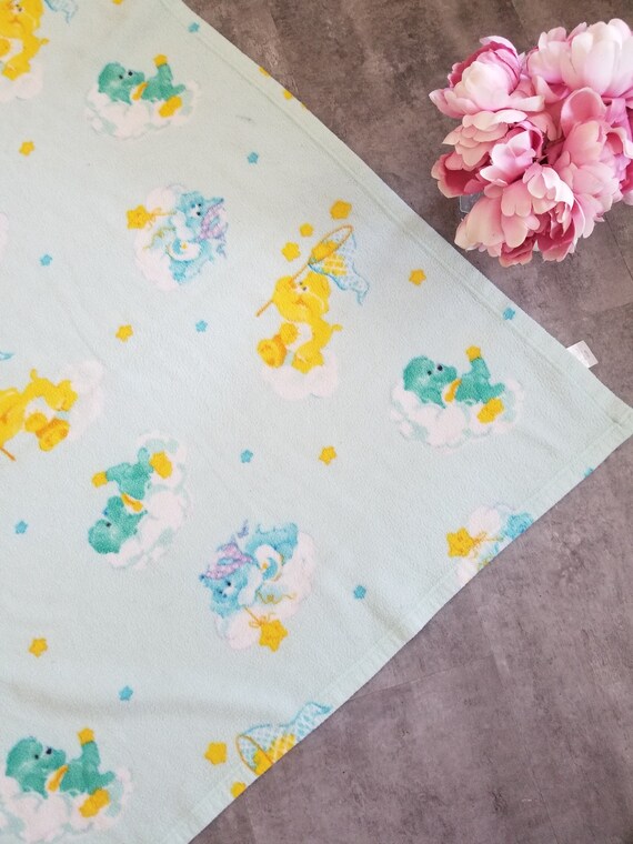Vintage Y2K Care Bear Fleece Throw Bed Blanket Etsy UK