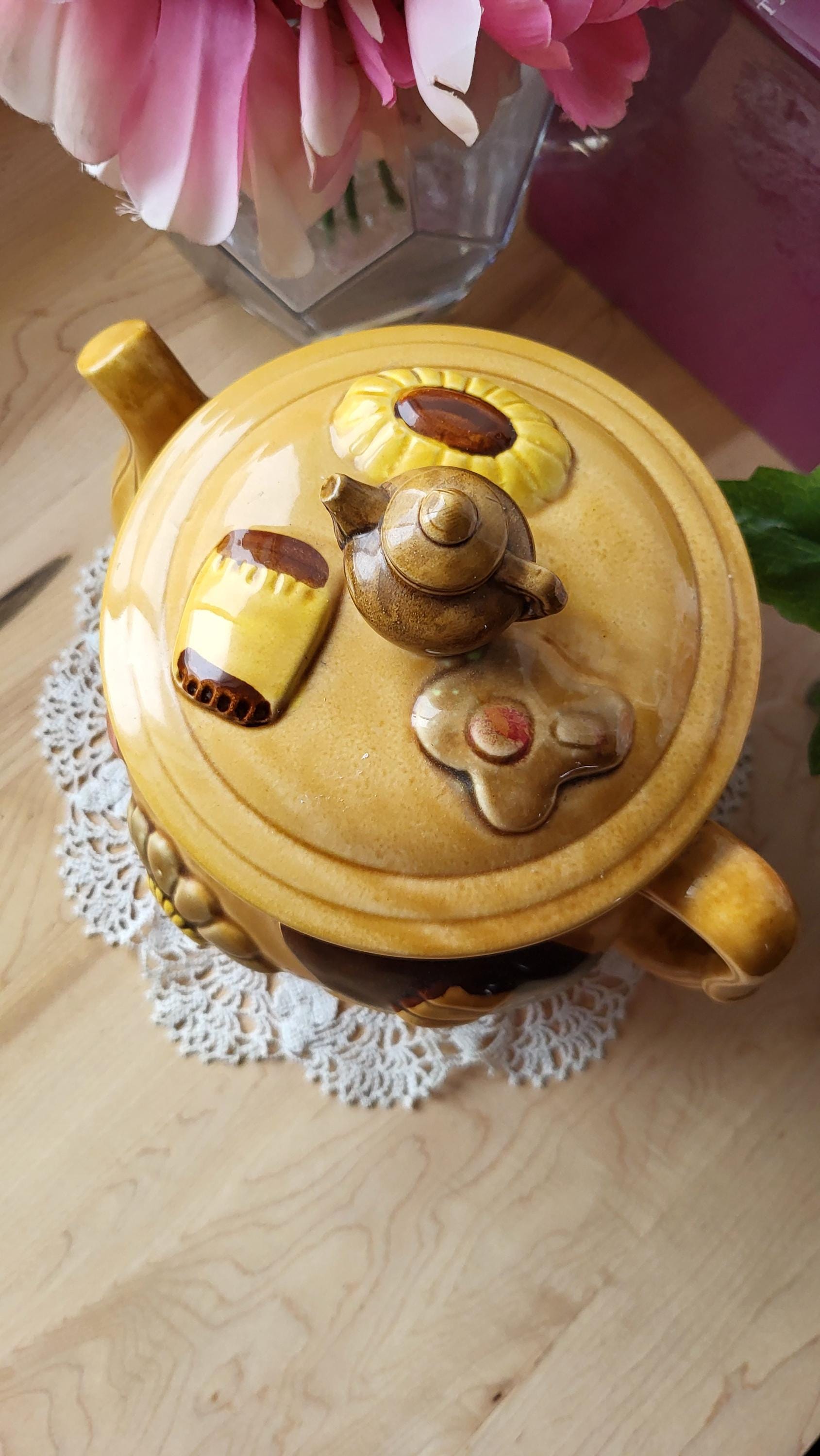 Vintage Cookie Jar Cookies All Over a Tea Pot Made in Japan